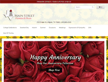 Tablet Screenshot of mainstreetflowersandmore.com